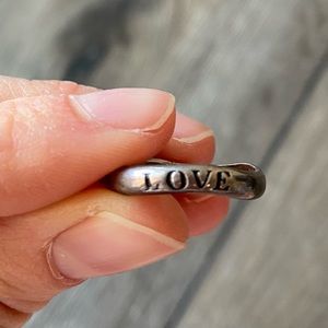 Curved “LOVE” ring, 1.75” diameter